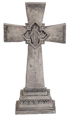 Solid Rock Stoneworks Cross of Jesus 20 Tall x 11 Wide Pre Aged Color/Stain