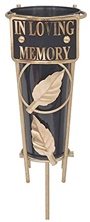 Jarrones para tumbas con Adornos para tumbas – Placas conmemorativas/jarrones Negros Soportes de Flores con Citas Personalizadas; Pinchos de Metal para decoración de tumbas en Memoria Amorosa de Tus