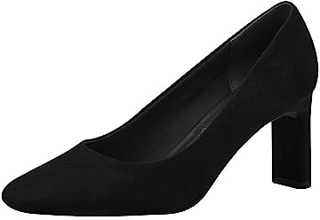 Tamaris Damen Pumps Leder Blockabsatz; Black/schwarz; 40 EU