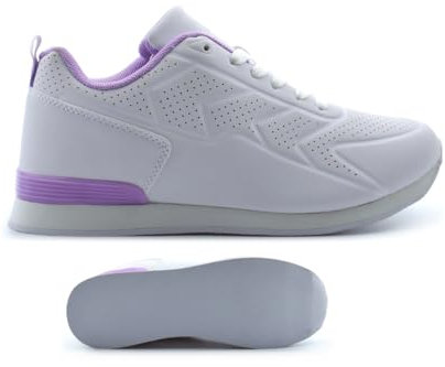 Womens Bowling Shoes Ladies Bowling Trainers Ladies Bowls Trainers Womens Lawn Bowl Shoes Garden Bowls Lawn Bowl Lace Up White 7 UK