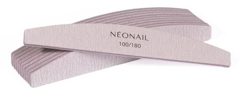NEONAIL Set de Limas de Uñas Gris Barco 100/180 10 Piezas - Lima uñas - Lima de Uñas - Limas - Lima Pulidora Uñas - Nail File