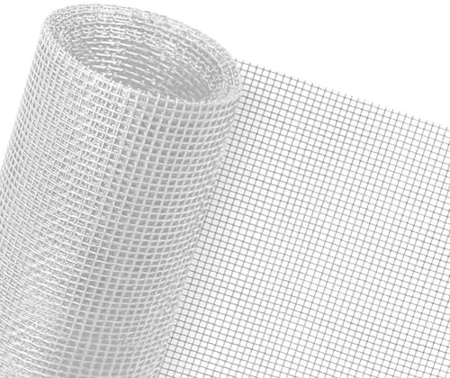 Flintronic Fliegengitter Fenster, Flammhemmendes Fiberglas Fliegengitter 250 x 120 cm, Schneidbar Insektenschutz Moskitonetz, DIY Insektengitter ohne Bohren für Fenstern Türen (Weiß)