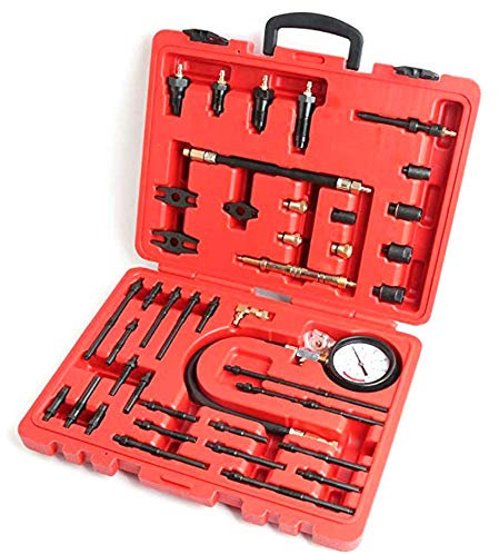 Kompressionstester Druckverlusttester 0-40 bar Kompressionsprüfer Druckverlust Prüfer Tester für Benzin Diesel Motoren PKW LKW Schiffs