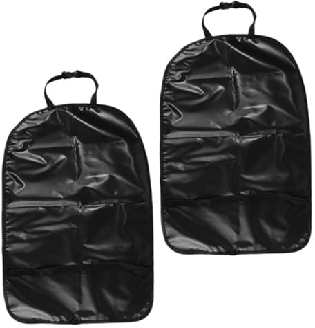 BESTonZON 2 Pezzi Coprisedile Auto Nero Oxford Protezione Sedile Anti-calcio per Bambini per Schienale Posteriore Auto