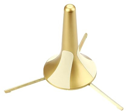 TTETTZ Trompetenständer, Faltbar, Leicht, Professioneller Trompetenstativhalter, Unterstützung für Orchesterinstrumente, Zubehör für Blasinstrumente, Gold
