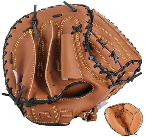 Guanto da baseball per adulti, guanto da ricevitore softball da 12, 5 pollici, guantoni da softball in pelle PVC ispessita, da baseball riutilizzabile per lanciatore di, da