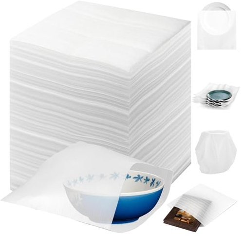 Verpackungsmaterial 100 Stück, Luftpolsterfolie Umzugsmaterial, 30 x 30 cm Schaumstoffbeutel, Können Gläser Schützen, Geschirr, Weinflaschen, Luftpolsterfolie, Transportieren, Umzug