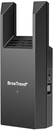 BrosTrend AC1200 WiFi Access Point with Gigabit Port, Dual Band 5GHz 867Mbps + 2.4GHz 300Mbps, Wireless Access Point, Wall Plug WAP for PC, Smartphone, TV, Game Consoles etc. 2X Antennas, Easy Setup