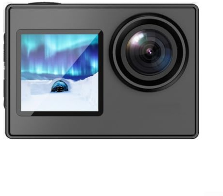 4K Dual-Screen Action Camera, 30m Waterproof with WiFi, Compact Outdoor Sports Video Recorder for Fishing and Motorcycle Use
