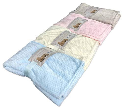 Tex Family Babydecke aus Fleece, Maße 100 x 140, für Kinderbett, rosa