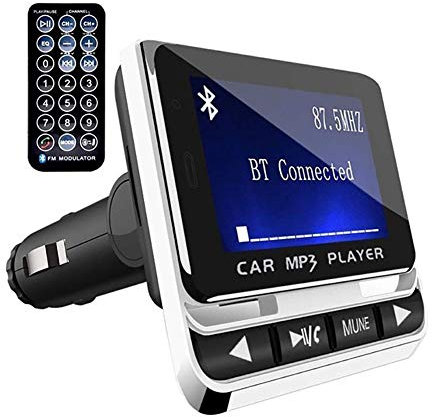 LEIDIMUS FM Transmitter Bluetooth für Auto, Drahtlose Freisprecheinrichtung, MP3-Player, USB-Ladegerät Mit Fernbedienung