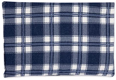 Saco térmico de semillas 30x20cm franella con cuadros, azul | Almohada térmica | Cojín de calor y frio | Cojín con huesos de cerezas