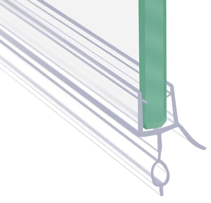 Dalrun Guarnizione per porta della doccia in policarbonato, lunga 91,4 cm, in vinile trasparente, adatta a vetri da 3/8, facile da installare