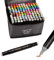 Pennarelli Punta Marcatori artistici Pennello Marker ad alcool 121 colori Pennarelli artistici Penna artistica professionale Dual Tips indelebile（non free flowing mark pen）