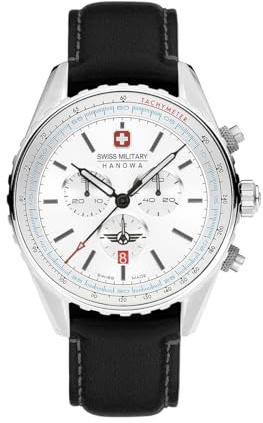 Swiss Military Hanowa SMWGC0000302 Afterburn Chrono Herrenuhr mit Echtlederarmband Saphirglas