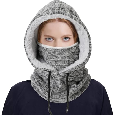 TAGVO Pasamontañas Invierno Capucha Polar Máscara de Esquí, Termico Balaclava Máscara Forro Polar Multifuncional para Invierno Esquiar Ciclismo Deportes Aire Libre Cara Completa Sombrero Unisex