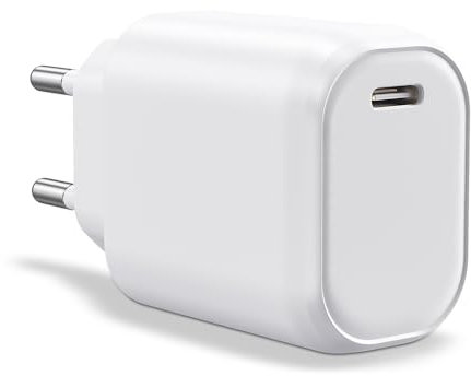 WAYTEX Chargeur Rapide 20W USB C, QC 3.0 + PD Puce IC Charge sécurisée et Protection Batterie, pour Smartphone, Tablette, Ordinateur Portable, iPhone, iPad, Samsung