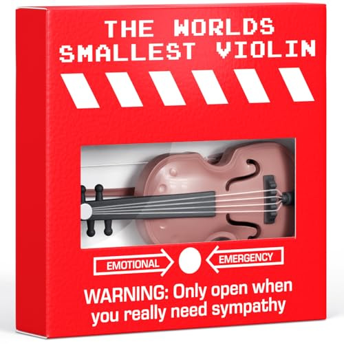 BestaFiesta Cadeau amusant pour lui, le plus petit violon du monde, cadeau d'anniversaire amusant, cadeau de Noël, cadeau de Père Noël secret pour papa, mari, épouse, petit ami, petite amie