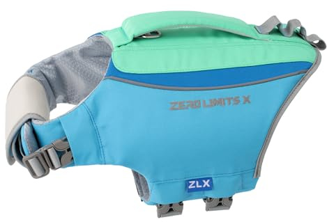 ZLX Schwimmweste Hund,Hunde Schwimmweste aus Ripstop,Rettungsweste Hund mit Griff,für Kleine, Mittlere & Große Hunde,Verstellbare Schwimmweste für Hunde zum Bootfahren,Schwimmen,Surfen