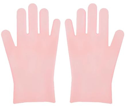 JCXIOC Rengöringshandskar silikonhandskar ätbar hudvård lätt material för rengöring och hygienisk hushåll hemhjälp för rengöring (rosa)