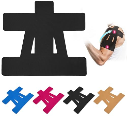 12pcs kinesiotape hombro Pre Cut,cinta kinesiologica,vendaje neuromuscular hombro,Impermeable, transpirable e hipoalergénico, fácil de usar, con una fuerza adhesiva que dura entre 4 y 7 días.