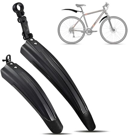 VAEVEN Garde-Boue de Vélo Set pour Lapierre X-Control 2007, Garde-Boue Portable et Ajustable pour Vélo, Garde-Boue Avant et Arrière, Adapté pour VTT de Route,A Black