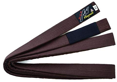 Playwell Arts Martiaux Compétition Grade BJJ Jiu Jitsu Pro Épais Qualité Ceinture - Marron - Marron, A2