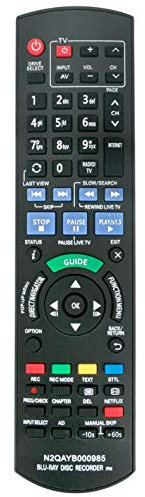 VINABTY N2QAYB000985 Remote Control Replaced for Panasonic HDD DVD Blu-ray Recorder DMR-BWT740EBK DMR BWT740EBK DMRBWT740EBK DMR-EX87EG DMR-BWT740 DMR-EX88EB