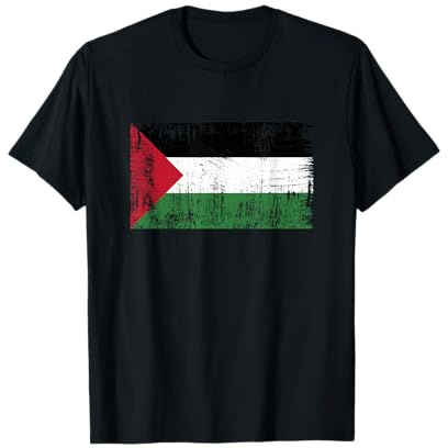 Bandera Palestina Vintage Fan Palestina Bandera Retro Camiseta