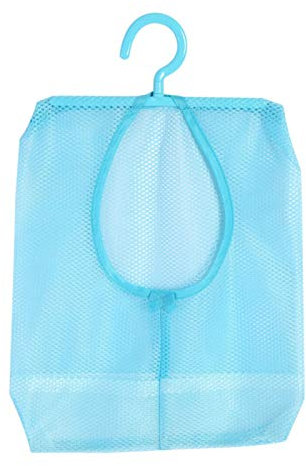 Tomotato Molletta da Bucato con Gancio, Multiuso Appeso Borsa a Rete Appendiabiti Calze Biancheria Intima per Bagno Guardaroba Lavanderia Stendibiancheria all'Aperto, 11,8 x 10,2 pollici(Blu)