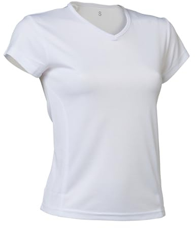 ASIOKA - T-Shirt de Sport pour Femme - T-Shirt Technique pour Femme Maga Court - Couleur Blanche