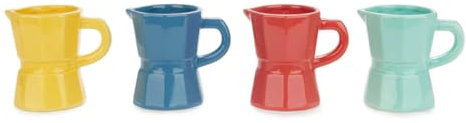 Balvi Set Tazas café Moka Color Multicolor Set de Tazas con un Colorido diseño a cafetera Tradicional