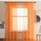 2er Set Transparent Vorhang Gardinen Wohnzimmer,Halbtransparent Vorhänge für Wohnzimmer, Moderne Gardine Voile Vorhangschals Ösenvorhang Dekoschal für Fenster Schlafzimmer Balkontür140x230cm Orange