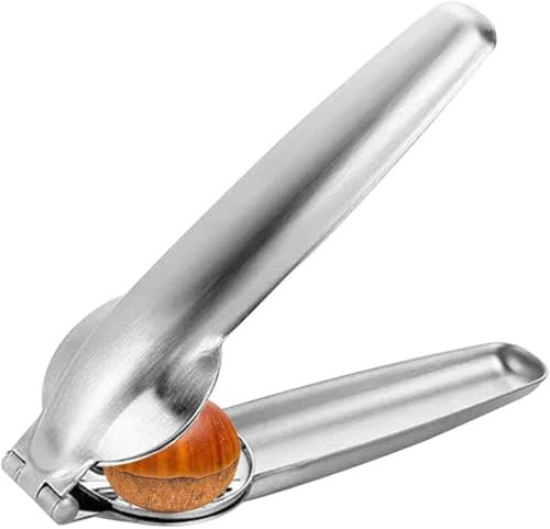 CHEFZOCO Cortador de castañas Pinza, Pinza para Cortar castañas, Cortador de castañas ergonómico, Herramienta de castañas, Apto para Castañas, Avellanas y Otros Frutos Secos, Acero Inoxidable