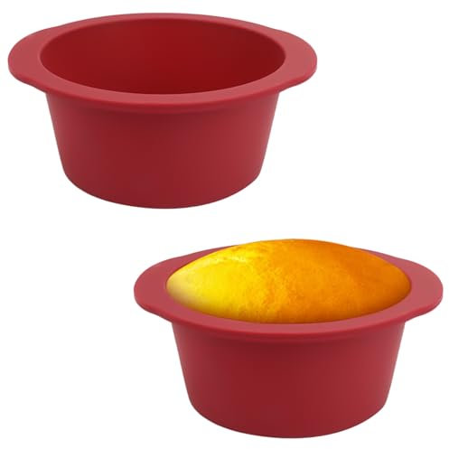 2 Pezzi Stampo Torta Silicone, Stampi in Silicone per Dolci Stampo Silicone Torta Antiaderenti E Rilascio Rapido Tortiera Silicone per Torta a Strati, Stampo in Silicone per Dessert, Torta