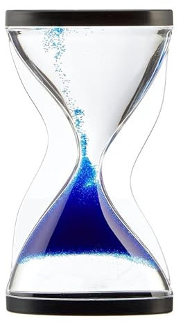 Sablier Anti-Gravité 10 Minutes – Minuterie Sensorielle avec Sable Flottant, Décoration Rétro en Acryl pour Bureau & Maison, Outil Anti-Stress pour Adultes & Enfants(Blue)