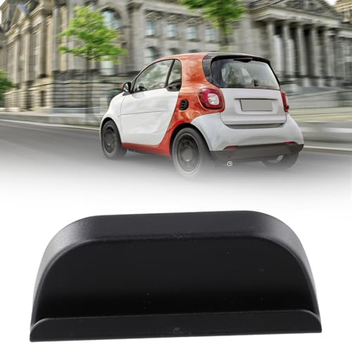 Lawnoval Autocollant de loquet de poignée de coffre arrière en ABS noir - Protection anti-rayures et anti-corrosion - Accessoire compatible avec Smart Fortwo 451 W453 2007-2015