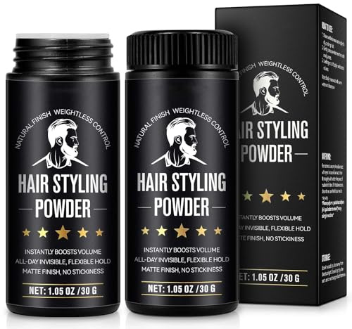 USBSREGARDS Hair Styling Powder for Man - Volumizing Texture Powder for All Hair Types - Matte Finish, 24 Hour Hold, Adds Volume, Non-Sticky Formula, Light Scent - 30g 2Pack