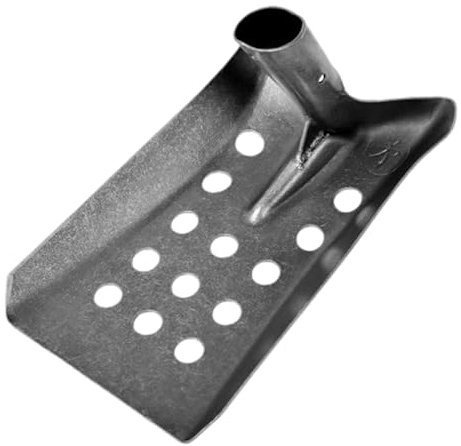 Greabuy Herramienta de drenaje resistente, pala de malla adecuada para limpieza de drenaje con mango ergonómico, acero de alto carbono, pala de jardinería