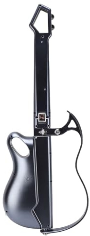 Luocute Guitare Musicale électrique pour Enfants, Guitare Intelligente sans Cordes avec Lumières LED et , Voyage Pliable Rechargeable pour Garçons Filles âgés de 3 4 5 6 Ans (Black)