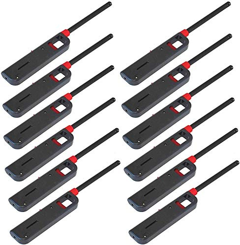 12 Pack BBQ Grill Lighter Refillable Butane Gas Candle Fireplace Kitchen Stove Long