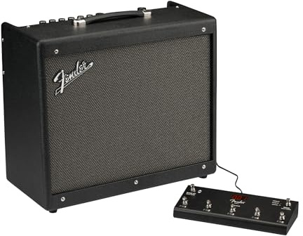 Fender Mustang GTX100 Guitar Amp and 7 Button Footswitch, 100 Watts, with 2-Year Warranty Integrated Looper, Bluetooth Audio Streaming for Play Along, 24.5Dx21.05Wx13.05H Inches, Black