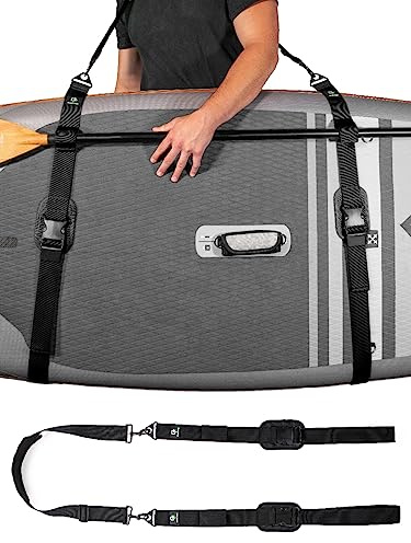 Gradient Fitness - SUP Carry Strap/Paddle Board Sling - Adjustable Carrier with Comfortable Padded Shoulder Sling - Heavy Duty Carrying Strap for Stand Up Paddleboarding, Kayaking & Surfing