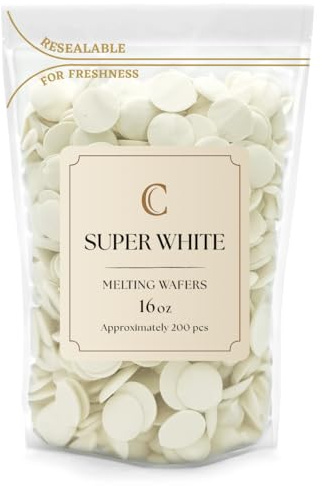 Merckens Chocolate Melting Wafers Bulk Bag Perfect For Dipping, Desserts, Baking And More (1 Pound, Super White)