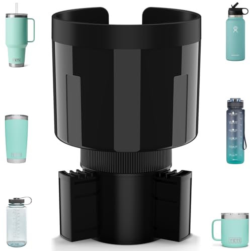 TYKOR Auto-Getränkehalter-Expander-Adapter mit Verstellbarer Basis, Becherhalter-Auto kompatibel mit Stanley 0,4-1,2 L, andere große Flaschen in 0,5-1,4 L (7,0-10,5 cm)
