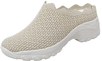 Sabot Donna Estive Passeggio Casual Sneakers Cuscino d'Aria Comode Traspiranti Antiscivolo in Rete con Zeppa Scarpe Pantofole Ciabatte Zoccoli Fitness Sportive Sperone Shoes Senza Lacci Piatto
