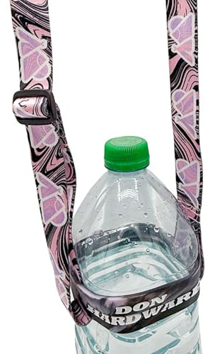 Don Hardware - Portavasos Festival Lanyard Cerveza Accesorios Botellas Vasos Térmicos Correas Hombro Bebidas Camping Tazas Botellas Vino Café Asa Transporte Correa SLIN (5, Rosa)