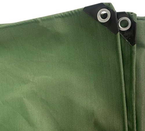 Tarpaulin 1.5x2m 2x2m 2x3m 3x4m 5x6m Thicken Canvas Tarp Waterproof Heavy Duty 600 g/m² Multipurpose Tarp Ground Sheet Cover with Grommets for Furniture Caravan(1x1.2m)