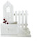 HEIBTENY Silikonformen Gießformen Häuser, Zaun-Gartenhaus-Blumentopf Silikon-Requisiten-Desktop-Organizer in Hausform, Kerzenhalter, Blumentopf, Stifthalter