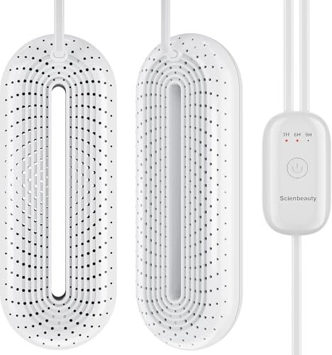 Scienbeauty Boot Dryer Shoes Dryer, Portable Footwear Dryers Machine with 3 Modes Timer for Shoes, Ski Boots, Gloves, Socks in Winter/Rainy Days(UK Plug)